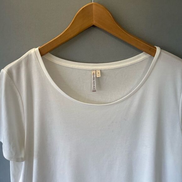 Banana Republic White Short Sleeve Tee - Picture 3 of 4